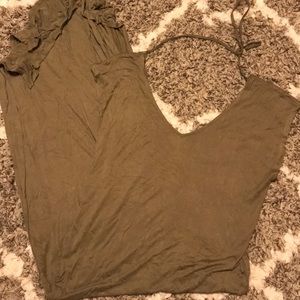 Olive green maxi dress